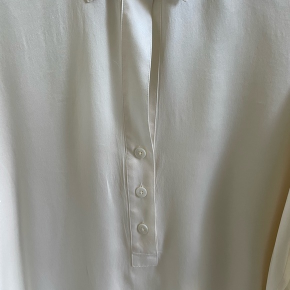 White Women's Silk Cabi Blouse - Picture 7 of 7